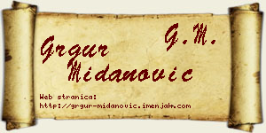 Grgur Midanović vizit kartica